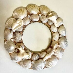 8 in Diameter Seashell ring or wreath - candle not included